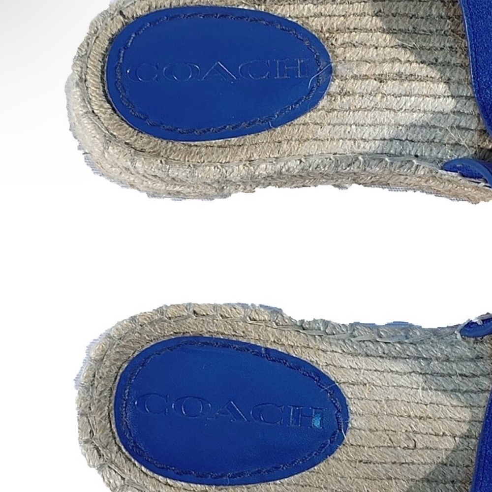 Coach Blue Espadrille Slides - Picture 6 of 11